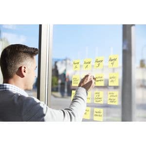 Picture 2 of Memoblok Post-it Z-Note S330 Super Sticky 76x76mm geel 12 stuks