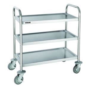 Picture 1 of Serveerwagen Vogue met 3 plateaus 82.5x71 cm RVS