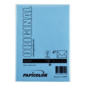 Picture 3 of Envelop Papicolor C6 114x162mm hemelsblauw pak à 6 stuks