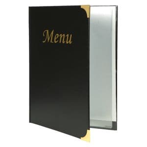 Picture 1 of Menukaart Securit A4 4 x 2 tassen zwart
