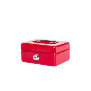 Picture 1 of Geldkist MAUL met muntgleuf en slot 125x95x60mm rood