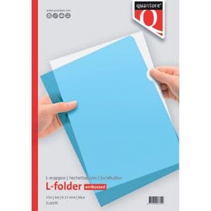 Picture 4 of Insteekmap L-model Quantore A4 PP 0.12mm blauw 25 stuks