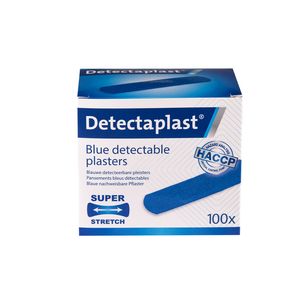 Picture 2 of Elastische blauwe textielpleister Detectaplast 19x72mm 100 stuks
