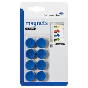Picture 1 of Magneet Legamaster 20mm 250gr blauw 8 stuks