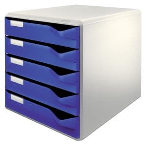 Picture 1 of Ladenblok Leitz A4 5 laden blauw/wit