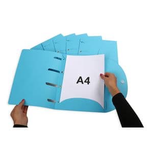 Picture 2 of Smartfolder geperforeerde opbergmappen A4 blauw 6 stuks