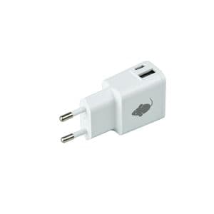 Picture 1 of Oplader Green Mouse USB-C 1x en USB-A 1x 2.4A wit