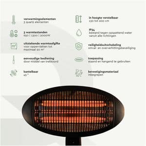 Picture 7 of Terrasverwarmer BRASQ PHS100 staand elektrisch