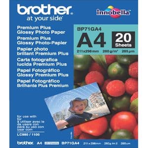Picture 1 of Inkjetpapier Brother Bp-71 A4 glans 260gr 20 vel