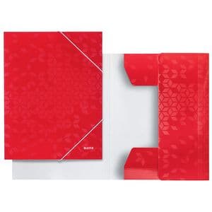 Picture 2 of Elastomap Leitz WOW A4 3 kleppen rood