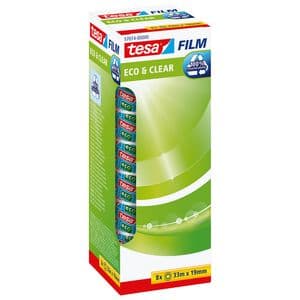 Picture 1 of Plakband tesafilm® eco & clear 33mx19mm transparant 8 rollen