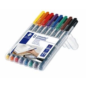 Picture 2 of Viltstift Staedtler Lumocolor 318 permanent F set à 8 stuks assorti