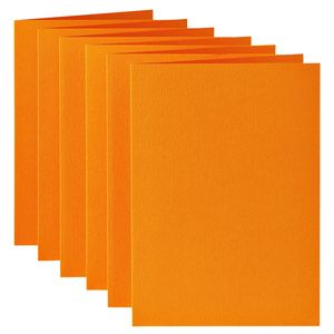 Picture 2 of Correspondentiekaart Papicolor dubbel 105x148mm oranje pak à 6 stuks