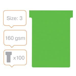 Picture 2 of T-kaart Nobo nr.3 80mm groen 100 stuks