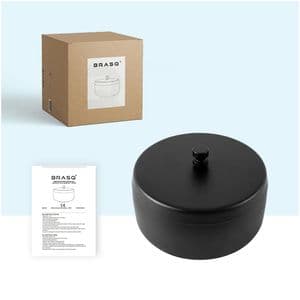 Picture 9 of Asbak BRASQ tafelmodel 1 liter met deksel AT700 zwart