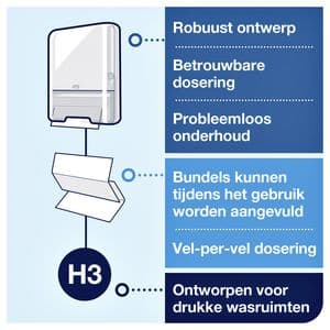 Picture 4 of Handdoekdispenser Tork H3 Elevation wit 553000
