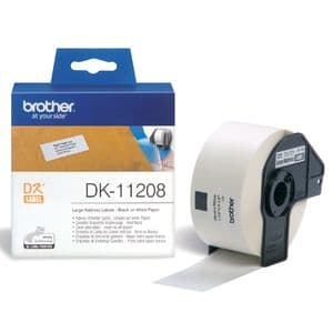 Picture 1 of Etiket Brother DK-11208 adressering groot 38x90mm 1 rol á 400 stuks wit