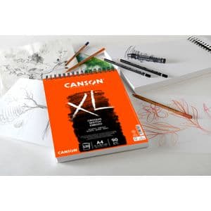 Picture 2 of Schetspapier Canson XL Sketch 120vel 90gr A4 ivoorwit