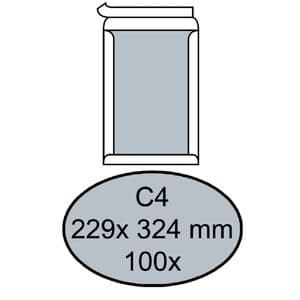 Picture 2 of Envelop Quantore bordrug C4 229x324mm zelfklevend wit 100 stuks