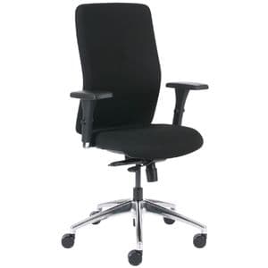 Picture 1 of Bureaustoel Euroseats Milano synchroom zwart