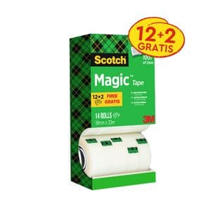 Picture 1 of Plakband Scotch Magic 810 19mmx33m onzichtbaar mat 12+2 gratis