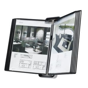 Picture 1 of Zichtpanelensysteem wand Tarifold VEO PP A4 met 10-tassen zwart