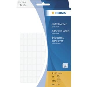 Picture 1 of Etiket HERMA 2310 8x12mm wit 3840 stuks