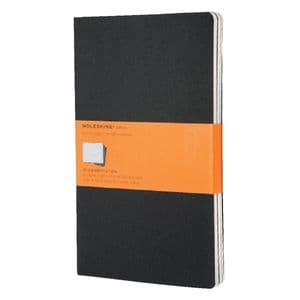 Picture 1 of Schrift Moleskine 130x210mm lijn 160 pagina's 70gr zwart set à 3 stuks
