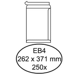 Picture 1 of Envelop Quantore akte EB4 262x371mm zelfklevend wit 250 stuks