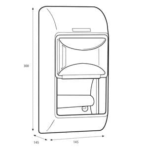 Picture 3 of Toiletpapierdispenser Katrin duo zwart 104452