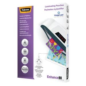 Picture 1 of Lamineerhoes Fellowes A5 2x80micron glans 100 stuks