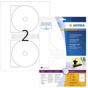 Picture 1 of Etiket HERMA 8624 CD 116mm wit opaqua 20 stuks