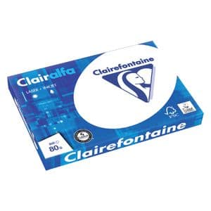 Picture 1 of Kopieerpapier Clairefontaine Clairalfa A3 80gr wit 500 vel