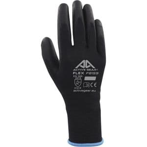 Picture 1 of Handschoen ActiveGear grip PU-flex zwart medium