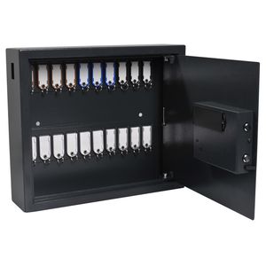 Picture 2 of Sleutelkast Pavo high security magnetisch met fingerprintslot 20 haken 350x410x100mm