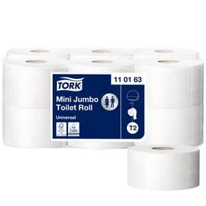 Picture 1 of Toiletpapier Tork T2 Universal jumbo klein 1-laags 240m wit 110163