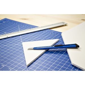 Picture 5 of Snijmes Westcott office 9mm met schuifsluiting en metalen houder blauw