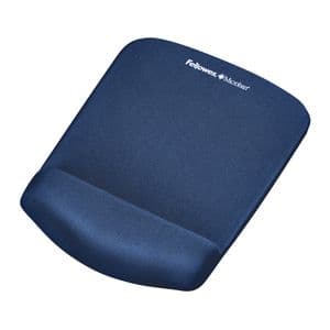 Picture 1 of Muismat met polssteun Fellowes Plush Touch blauw