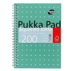 Picture 1 of Notitieboek Pukka Pad Jotta A5 ruit 5x5mm 200 pagina's 80gr groen
