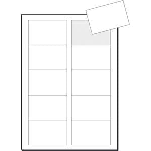 Picture 2 of Visitekaart Sigel 85x55mm blanco 190gr afgeronde hoeken wit 100 stuks