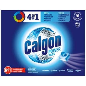 Picture 1 of Wasmachine reinigingstabletten Calgon 4in1 48 tabs