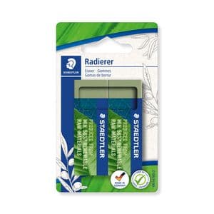 Picture 1 of Gum Staedtler Eco 52680 65x23x10mm olijfgroen blister à 2 stuks