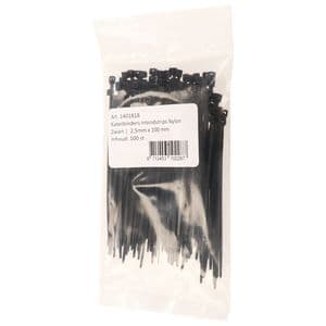 Picture 1 of Kabelbinders IEZZY nylon 2.5x100mm D 20.5mm zwart 100 stuks