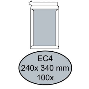 Picture 2 of Envelop Quantore bordrug EC4 240x340mm zelfklevend wit 100 stuks