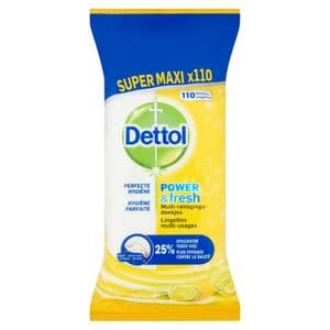 Picture 1 of Reinigingsdoekjes Dettol antibacterieël Citrus 110 stuks
