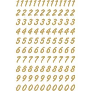 Picture 1 of Etiket HERMA 4151 8mm getallen 0-9 goud op transparant 200 stuks