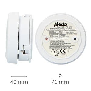 Picture 5 of Rookmelder Alecto mini 2 stuks met 5 jaar batterij SA102 wit