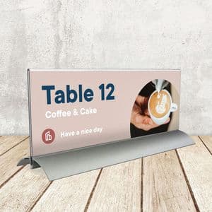 Picture 3 of Tafelnaambord Europel 105x297mm acryl aluminium