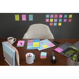 Picture 3 of Memoblok Post-it 622 Super Sticky 47,6x47,6mm Cosmic 12 stuks