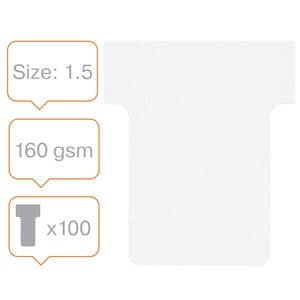 Picture 7 of T-kaart Nobo nr 1.5 36mm wit 100 stuks